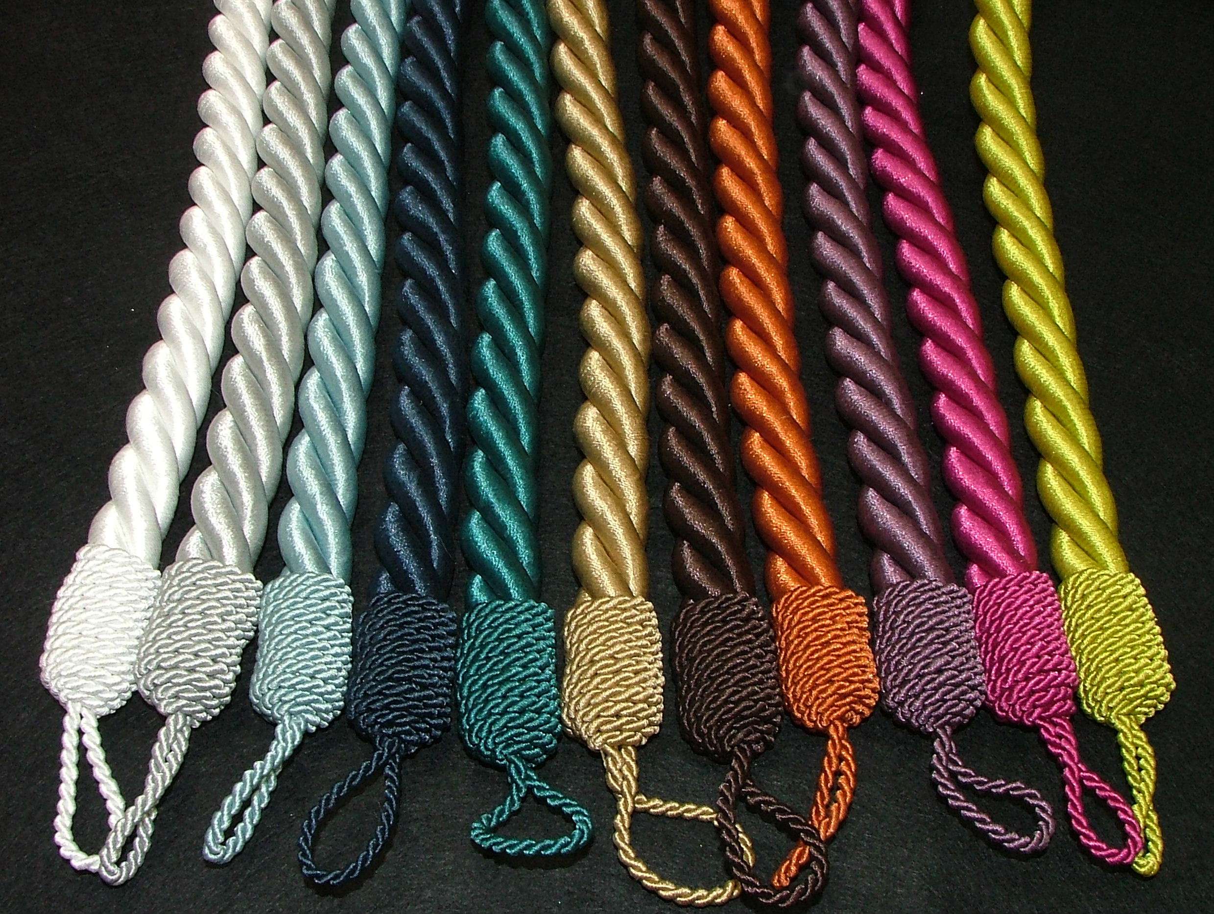 Reef Thick Chunky Rope Curtain Tie Backs Sold in Pairs in A Range of Colours